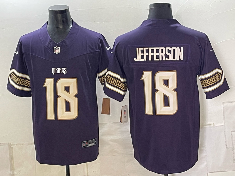 Men 2026 Minnesota Vikings #18 Jefferson purple Nike Limited NFL Jersey 0912003